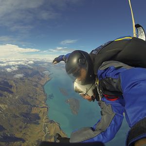 Sky Diving over the Southern Alps out of Queenstown New Zealand