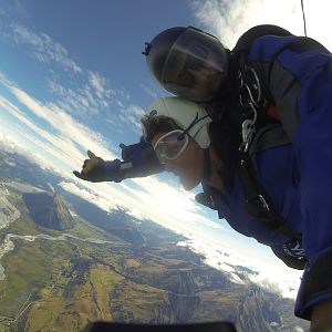 Sky Diving over the Southern Alps out of Queenstown New Zealand