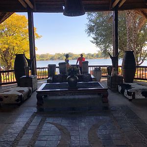 David Livingstone Safari Lodge and Spa situated  on the Zambezi river
