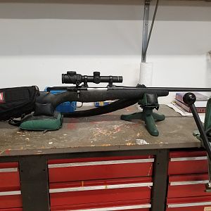 CZ 550 .416 Rigby Rifle mounted with Trijicon AccuPoint 1-6 30mm