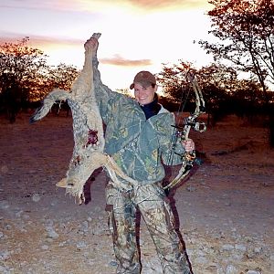 Bow Hunting Jackal in Namibia