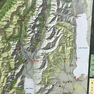 Map of Ruataniwha Conservation Park New Zealand