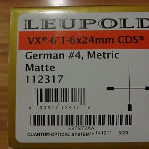Leupold VX-6 1-6x24 German #4 Reticle