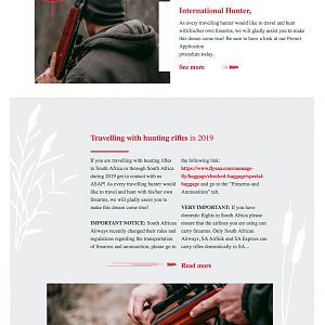 Travelling with hunting rifles in 2019