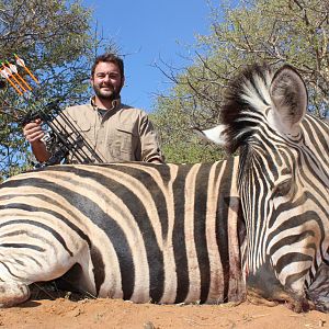 Bow Hunting Burchell's Plain Zebra in South Africa
