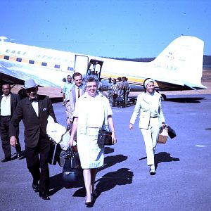 East African Airways. DC3 on the apron in Mbeya