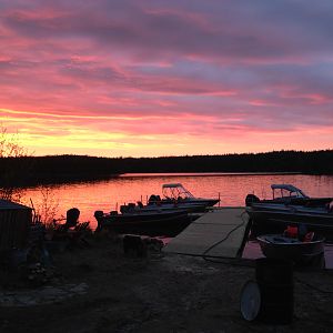 Sunset Reindeer Lake, Saskatchewan Canada