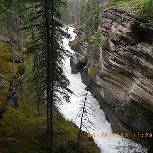 Athabasca Falls in Jasper National Park Canada