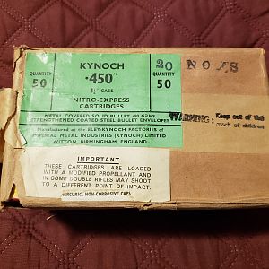 Kynoch 450 Nitro Express Ammunition