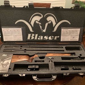 Blaser R8 Jaeger Rifle with 300 Win Mag & 375 H & H barrels
