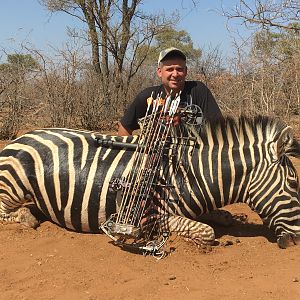 South Africa Bow Hunting Burchell's Plain Zebra