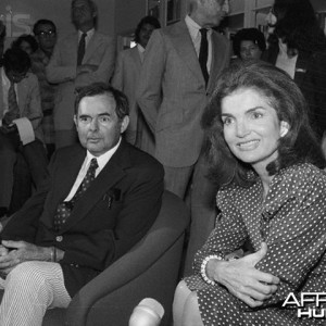 Portrait of Jacqueline Kennedy Onassis with Patrick Hemingway, 1945