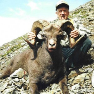 Dr. James E. Conklin (1926-2001) with Ram, Big Game Hunter