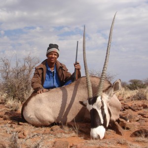 43" Gemsbuck cow taken in Southern Namibia