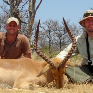 Good 22 inch Impala ram hunted in Zimbabwe