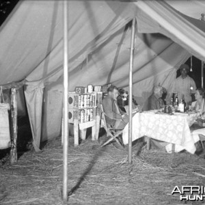 Interior of tent