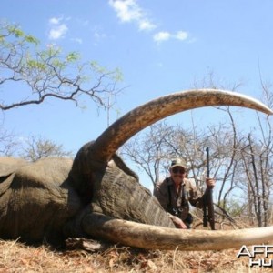 100 Pounder Elephant taken in Northern Mozambique