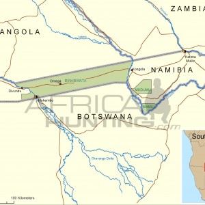 Overview of BMM Parks Map, Namibia