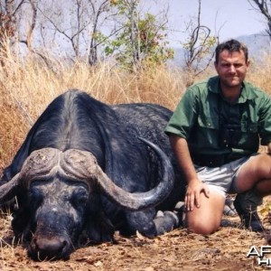 Buffalo hunted in Zimbabwe Zambezi Valley 43 inches my personal biggest
