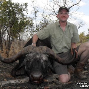 Buffalo hunted in Northern Mozambique 45 inches