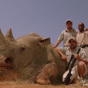 White Rhino hunted with Hartzview Hunting Safaris