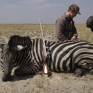 Namibia Hunting Burchell's Plain Zebra