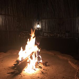 Sitting around the fire in Africa