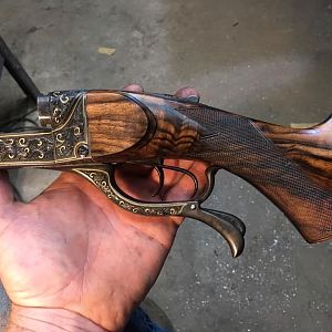 Rising Block Double Rifle nearing completion