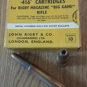 .416 Rigby Hollow point ammo