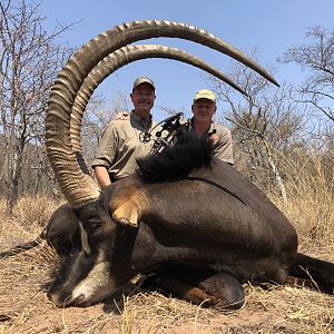 Crossbow Hunt 47.5" Inch Sable Antelope with 10+ inch bases in South Africa