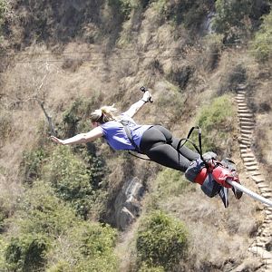 Bungee Jumping off the Historical bridge Zimbabwe