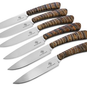 Arno Bernard Mammoth Molar Handled Steak Knives from African Sporting Creations