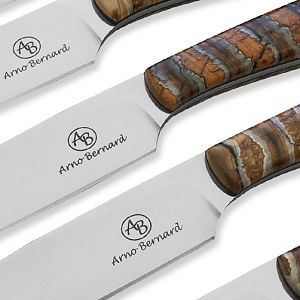 Arno Bernard Mammoth Molar Handled Steak Knives from African Sporting Creations