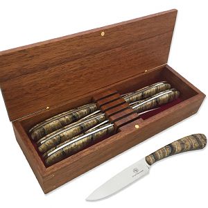 Arno Bernard Mammoth Molar Handled Steak Knives from African Sporting Creations