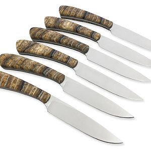 Arno Bernard Mammoth Molar Handled Steak Knives from African Sporting Creations