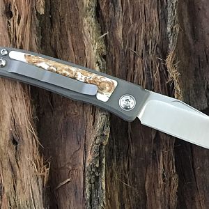 Warthog Tusk (Dyed) Rinkhals Slip Joint Folder from African Sporting Creations