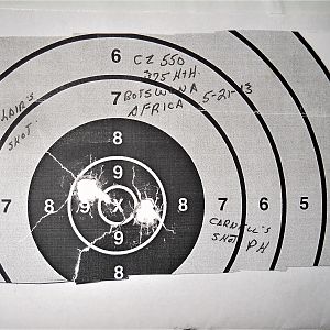 CZ-550 in .375 H&H Range Shots