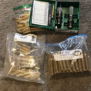 Set of RCBS die and Norma & Nosler Brass