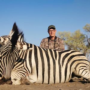 Hunt Burchell's Plain Zebra in Botswana