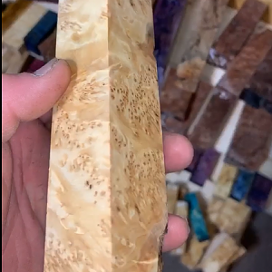 Yellow Cedar burl for making of Knife handles