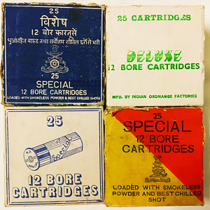 Indian Ordinance Factories 12 Bore shot gun cartridges