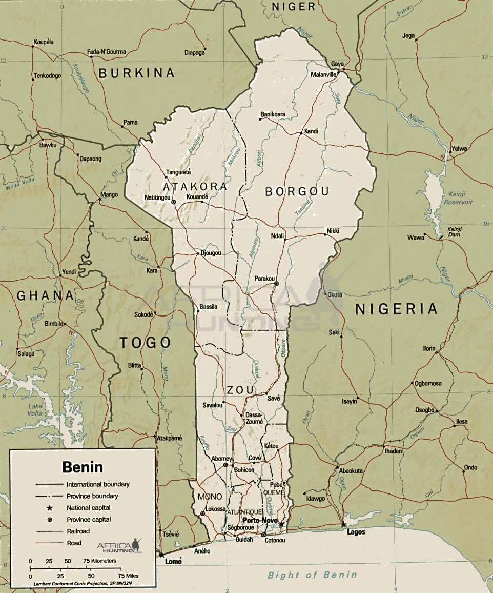 benin map