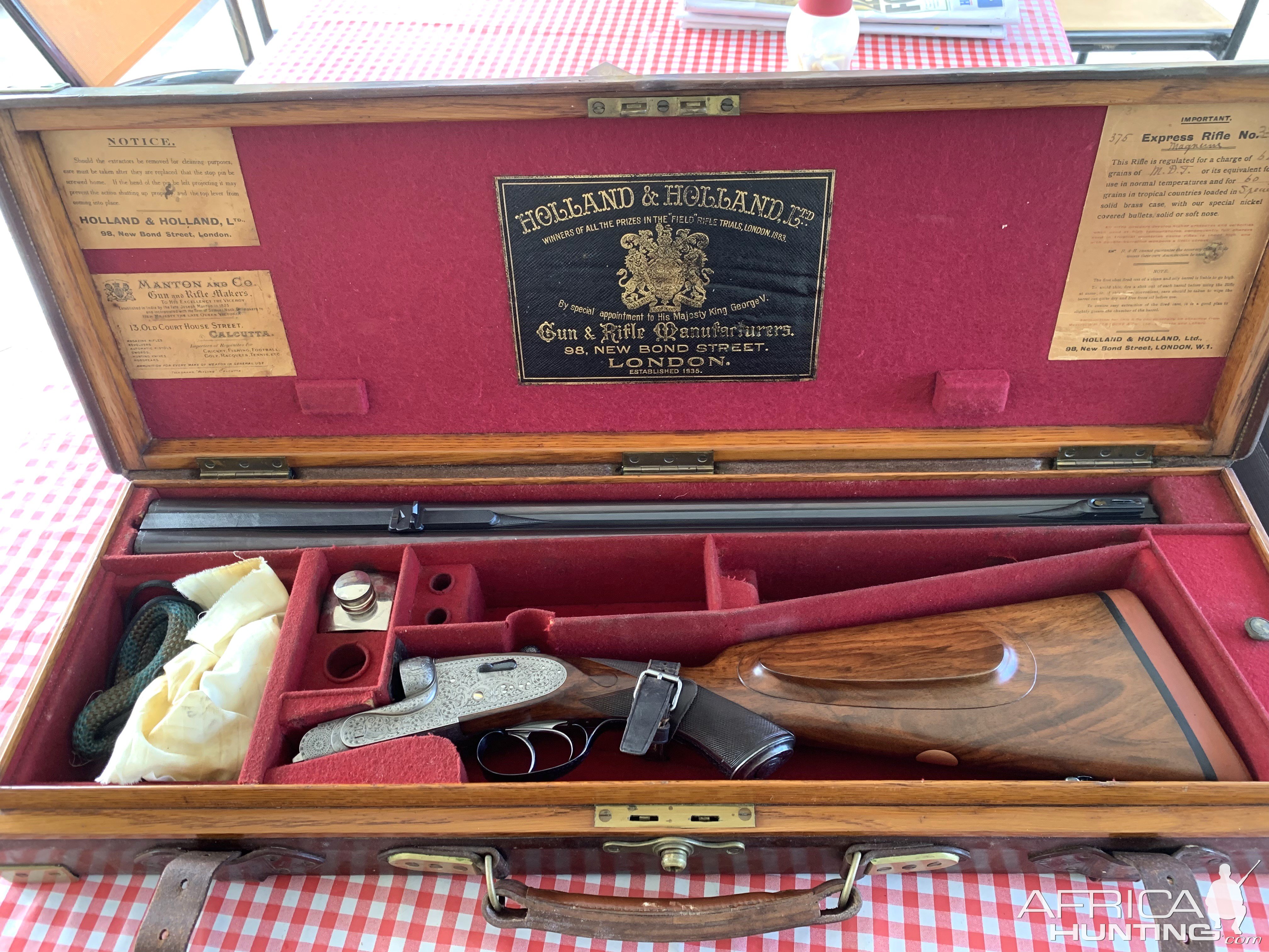 1929 Made 375 H&H Flanged Magnum Rifle