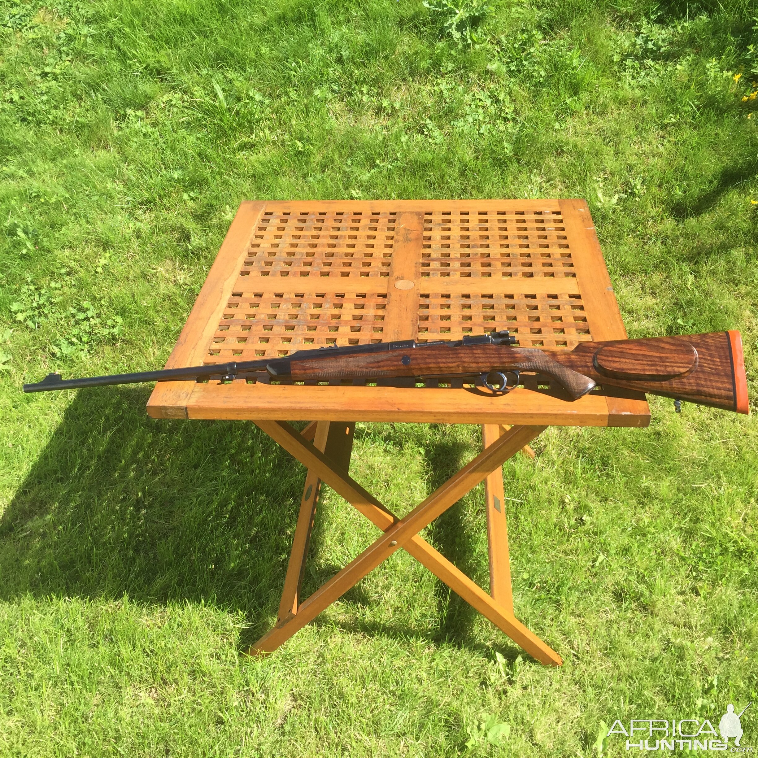 26" original Mauser profile barrel, Pre WW II Oberndorf action, Silvers, 1/4 rib, 400 yrs old Juglans Regia full fiddleback