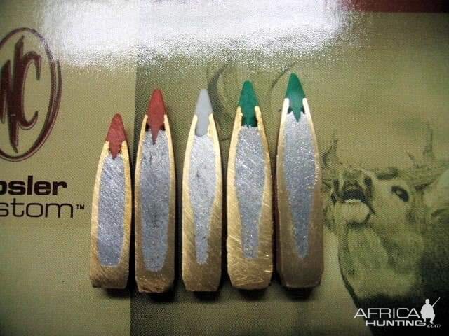 .284 Nosler B-Tips alongside a .284 Accubond and a couple new production .308 B-Tips