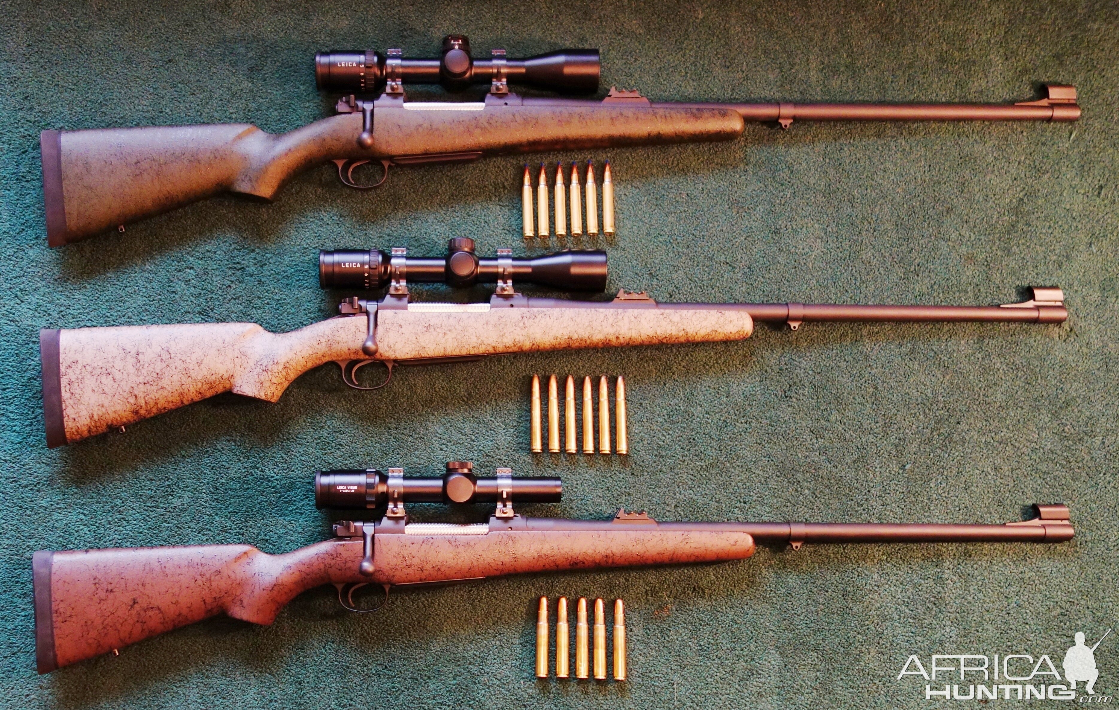 .300 Weatherby Rifle, .375 H & H Rifle & .416 Rigby Rifle