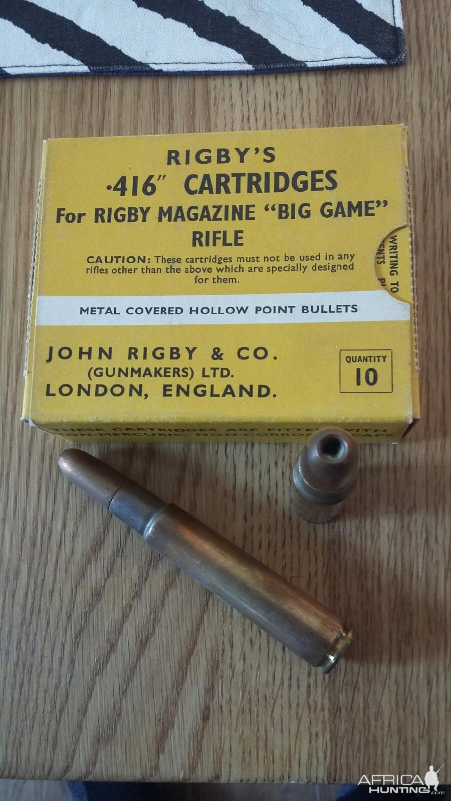 .416 Rigby Hollow point ammo