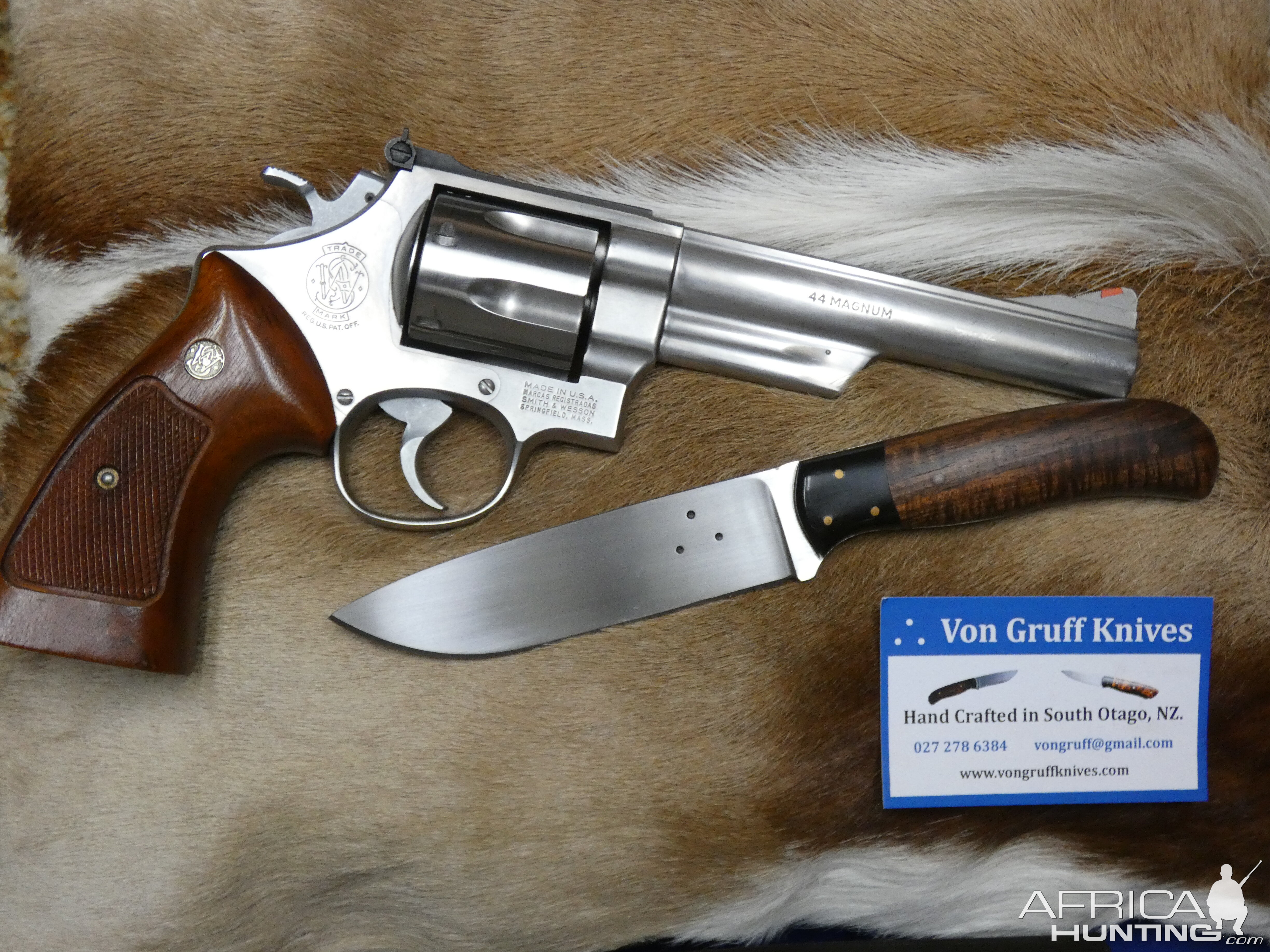 44 Magnum Handgun & Von Guff Knife
