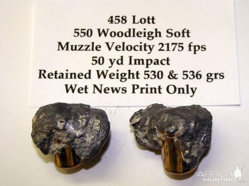 458 Lott 500 Woodleigh Soft Ammunition