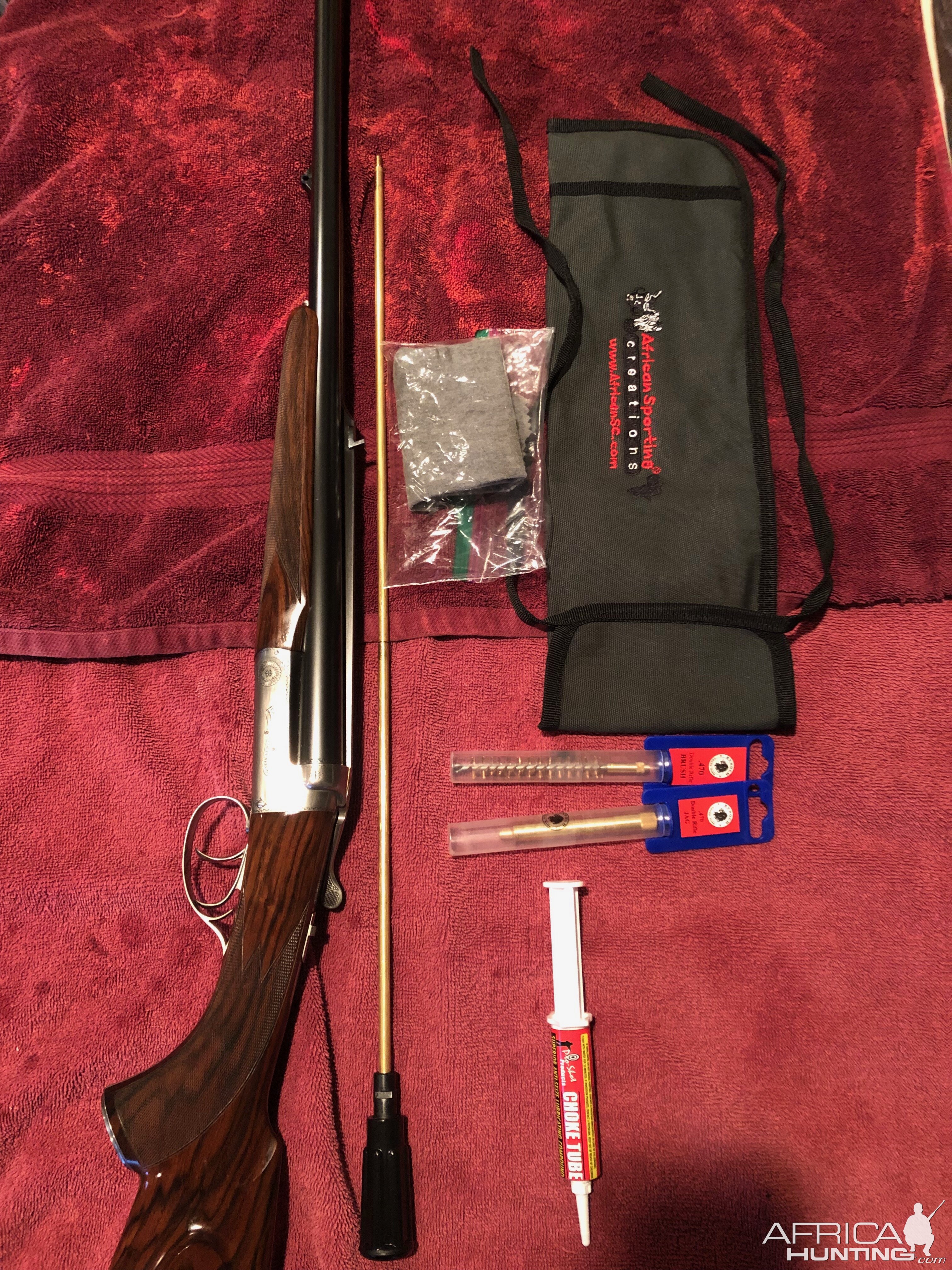 470NE Double Rifle & African Sporting Creations Cleaning Kit